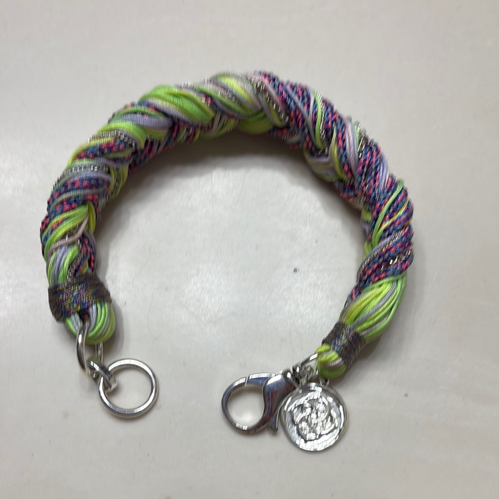 Kendra Scott Green and Pink Braided Bracelet